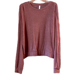 Downy Soft Fornia XL Scoop Neck Dropped Sleeves Lightweight Sweatshirt